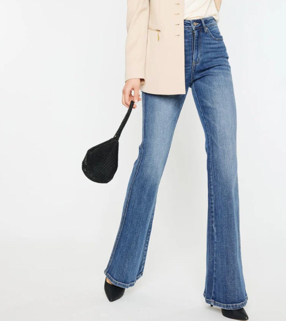 Kancan Luke High Rise Flare Jeans Medium Wash Denim Size 29